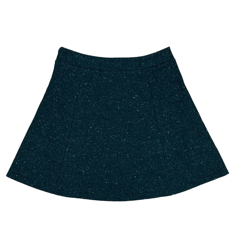 NWT Ann Taylor Loft Tweed‎ A-line Skirt Emerald Size 4
